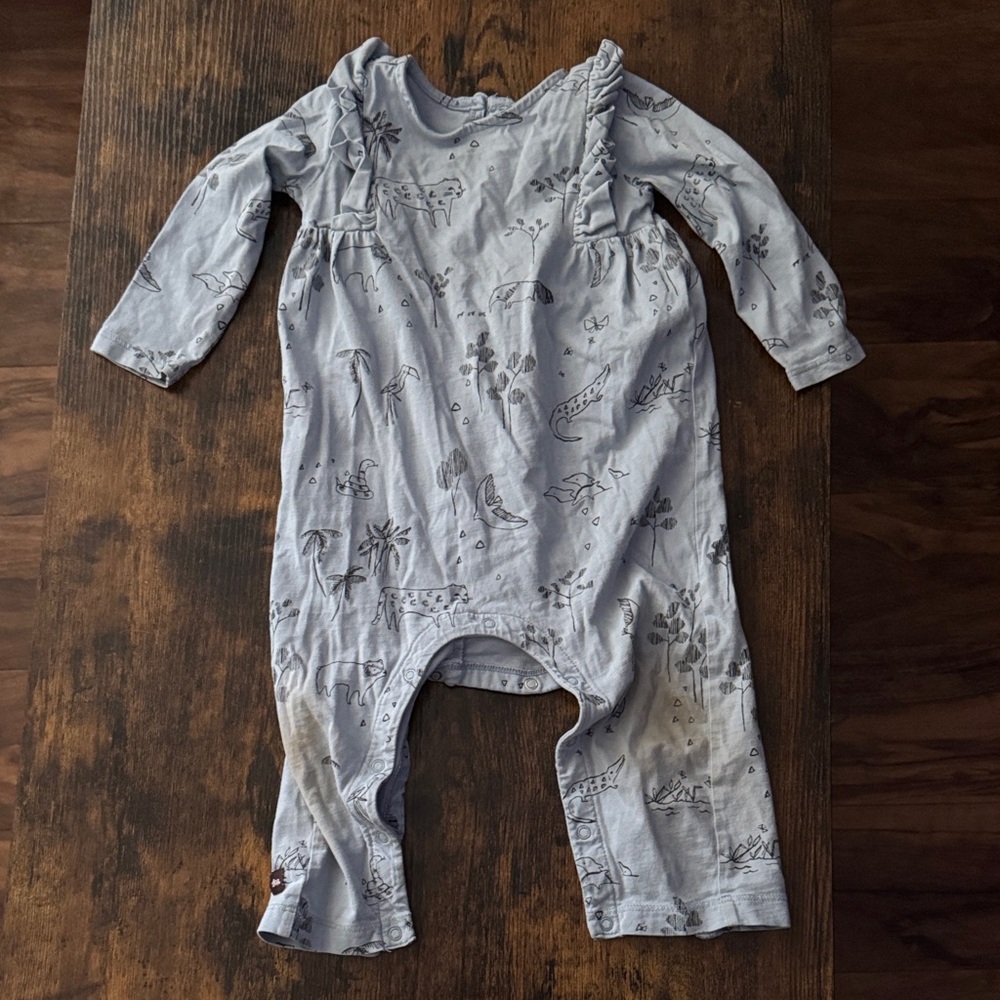 Tea Collection Light Blue Baby Romper